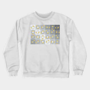 Quilted Effect In Yellow And Gray Gradients Crewneck Sweatshirt